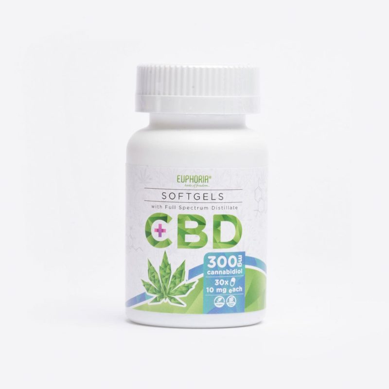 Euphoria CBD-Kapseln Softgels mit 300mg CBD (30 x 10mg)