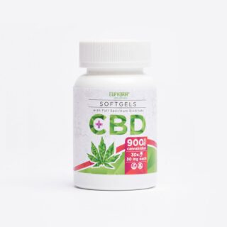 Euphoria CBD-Kapseln Softgels mit 900mg CBD (30 x 30mg)