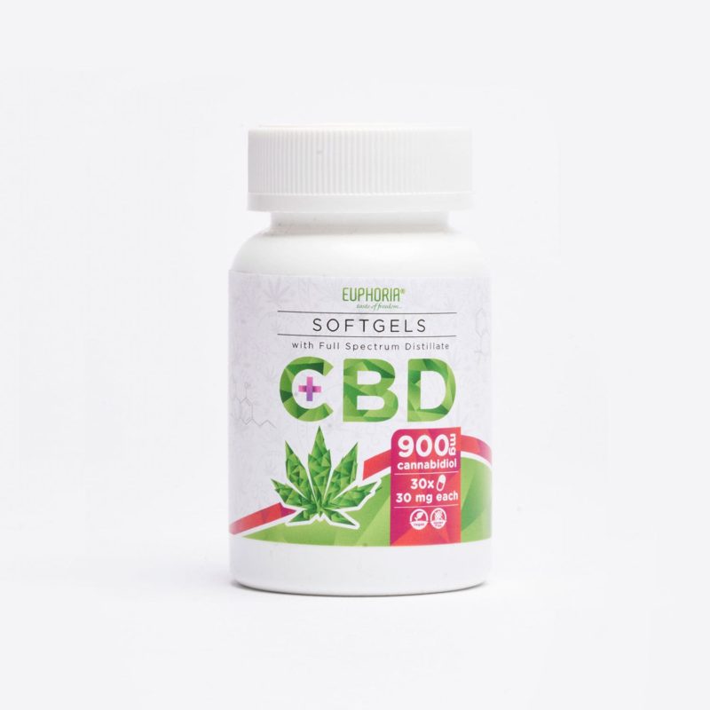 Euphoria CBD-Kapseln Softgels mit 900mg CBD (30 x 30mg)