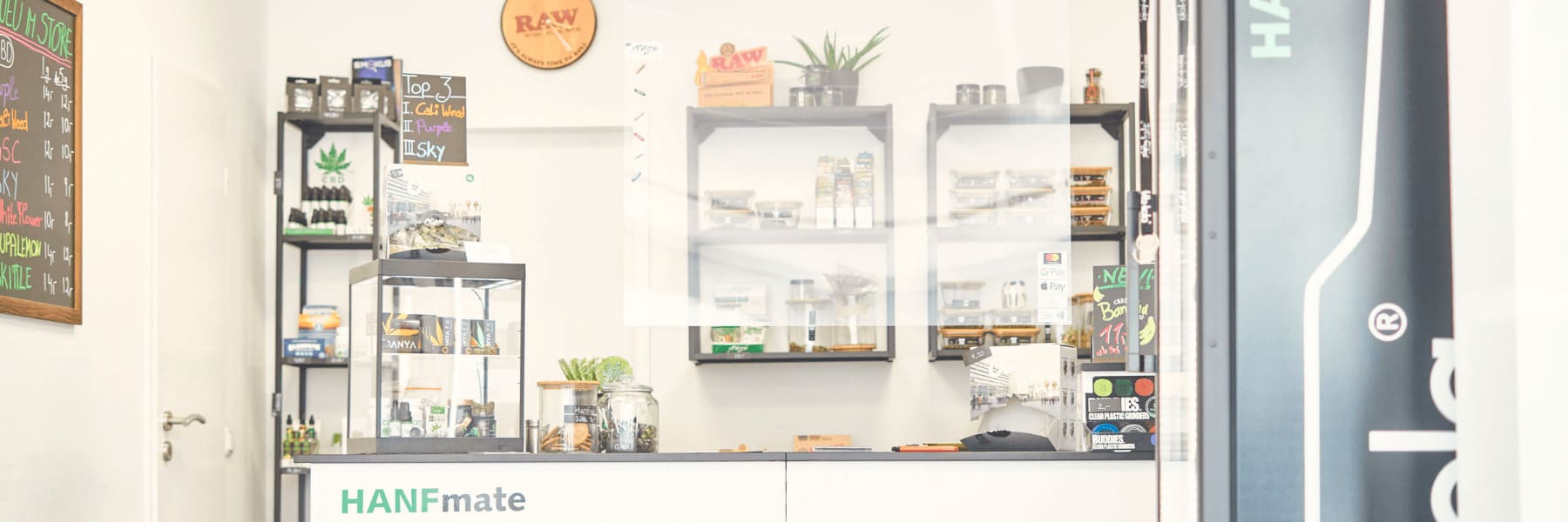 Verkaufsthresen vom HANFmate CBD-Store