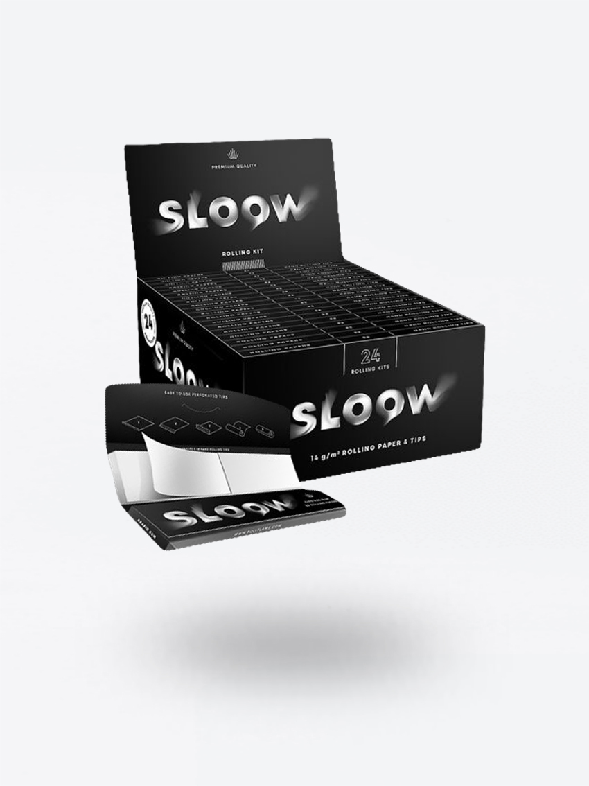 SLOOW Paper mit Tips 24er Box/ je 32 Blatt-32 Tips